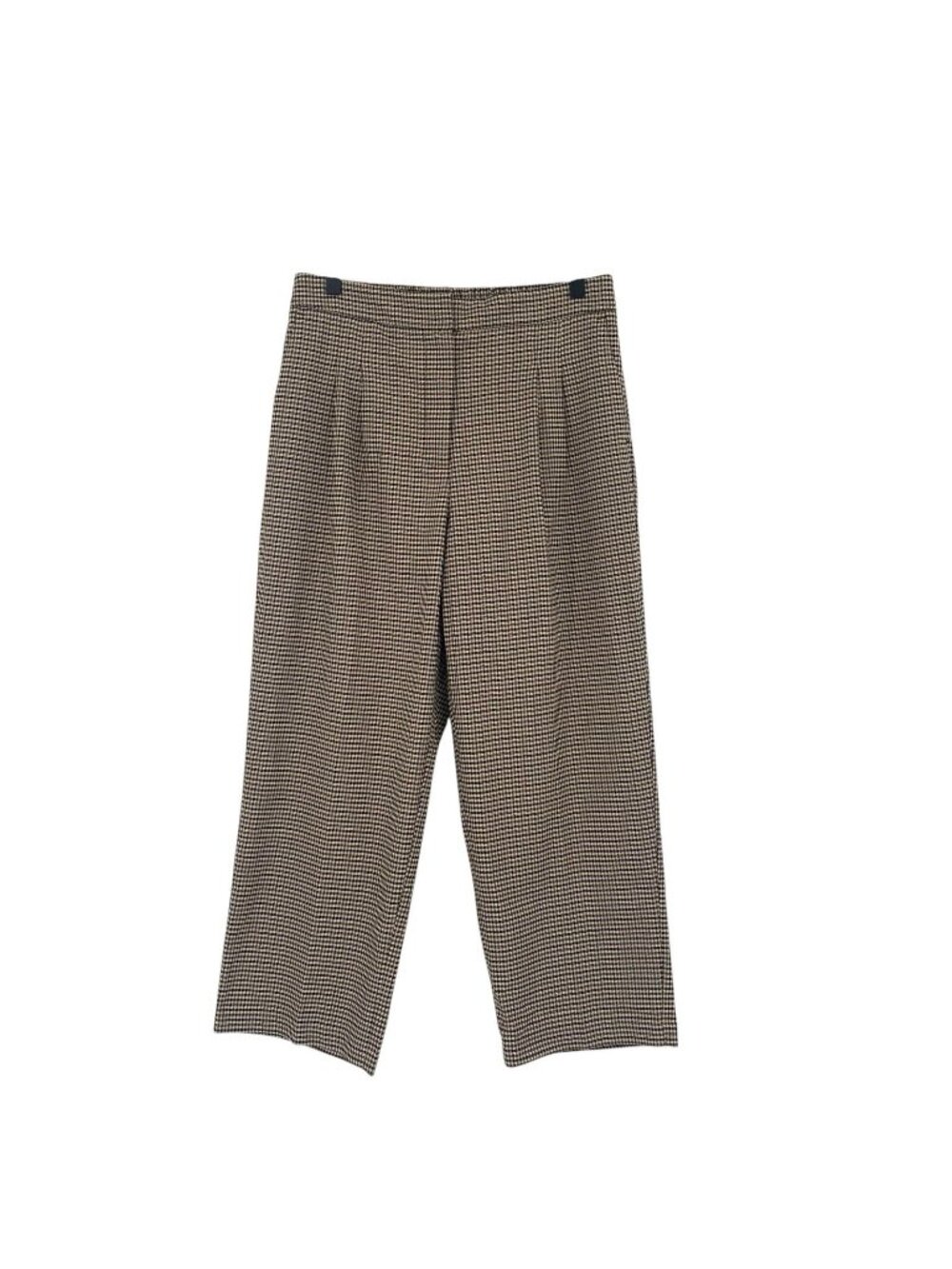 Rachel Zoe 8 Plaid Houndstooth High Rise Trouser Pants Pleated Pockets Stretch